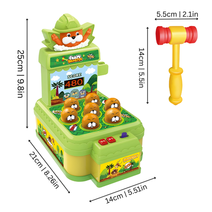 Kids' Whack-A-Mole Arcade Game with Two Hammers and Flashing Lights
