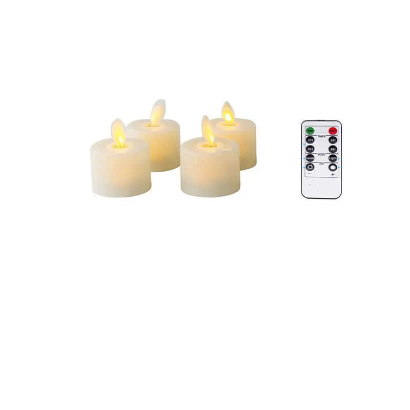 LED Candle Holder Set with Moving Wick and Remote
