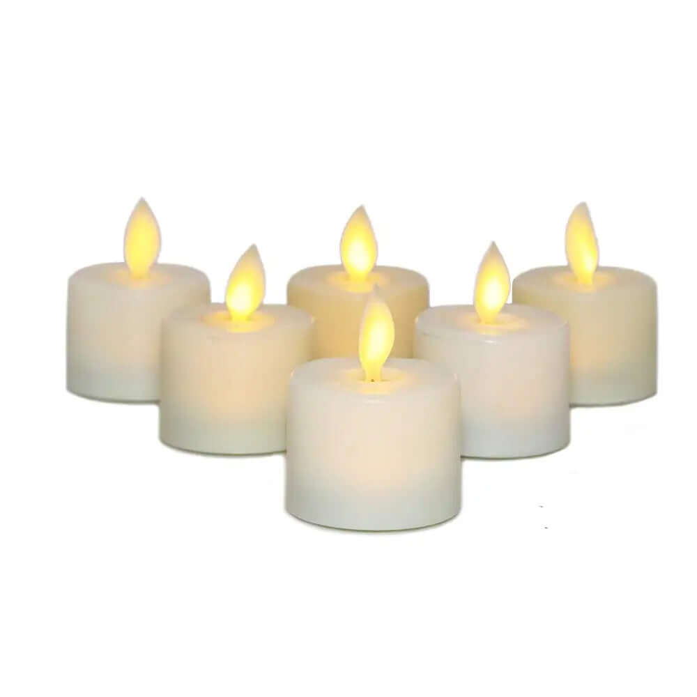LED Candle Holder Set with Moving Wick and Remote