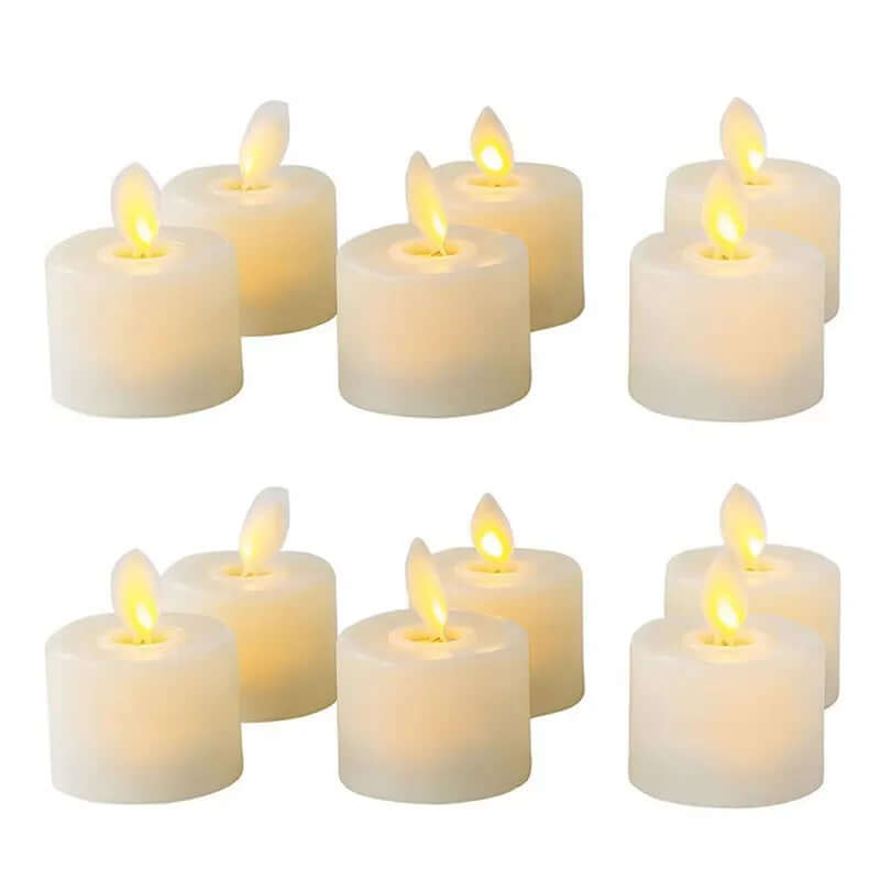 LED Candle Holder Set with Moving Wick and Remote