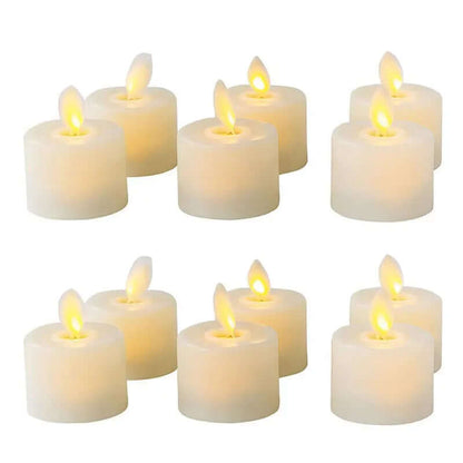 LED Candle Holder Set with Moving Wick and Remote