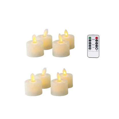 LED Candle Holder Set with Moving Wick and Remote
