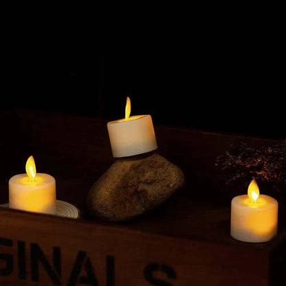 LED Candle Holder Set with Moving Wick and Remote
