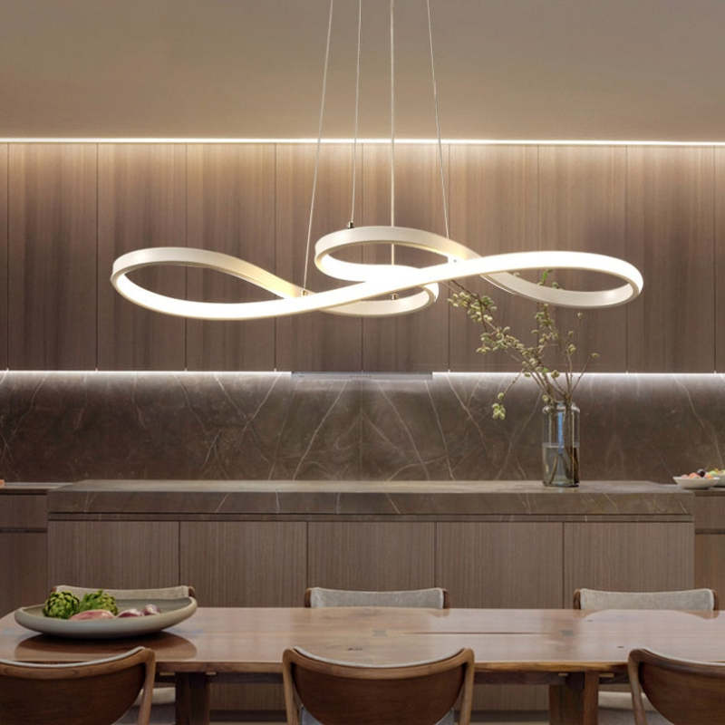 LED Musical Notes Pendant Light with 3 Colour Temperatures in Black White or Gold