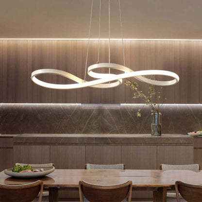 LED Musical Notes Pendant Light with 3 Colour Temperatures in Black White or Gold