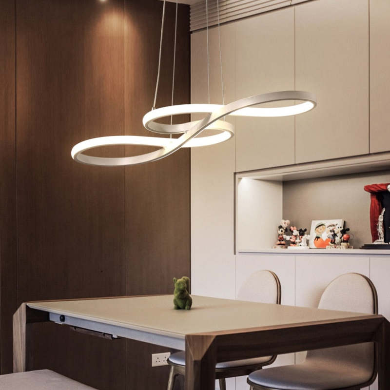 LED Musical Notes Pendant Light with 3 Colour Temperatures in Black White or Gold