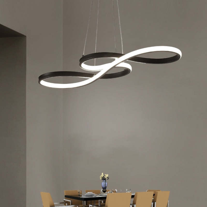 LED Musical Notes Pendant Light with 3 Colour Temperatures in Black White or Gold