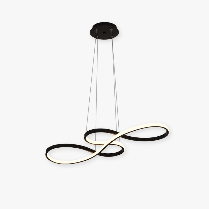 LED Musical Notes Pendant Light with 3 Colour Temperatures in Black White or Gold