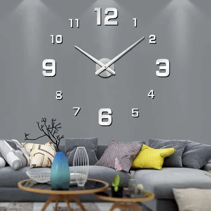 Large DIY Wall Clock with Modern Adjustable Design
