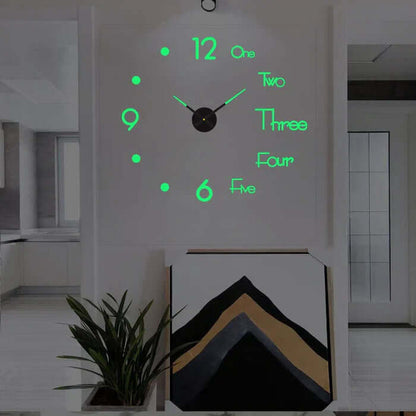 Large DIY Wall Clock with Modern Adjustable Design