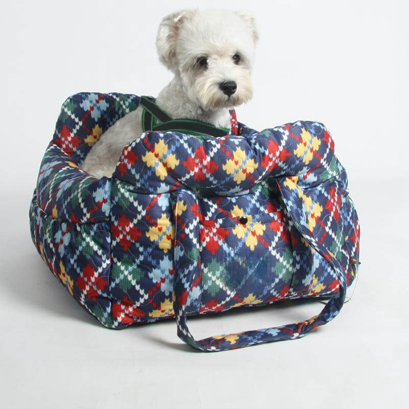 Large Dog Car Seat with Safety Straps and Washable Removable Cover