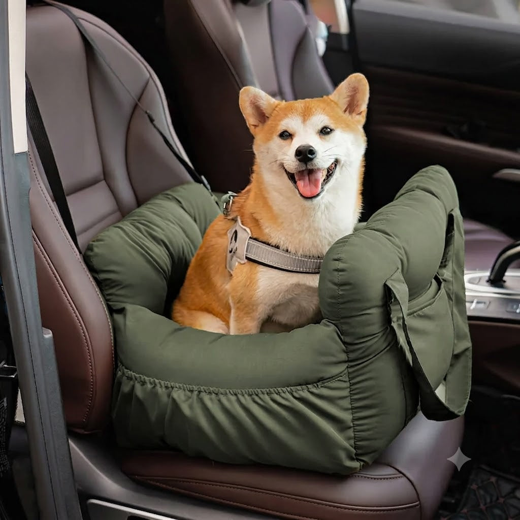 Large Dog Car Seat with Safety Straps and Washable Removable Cover
