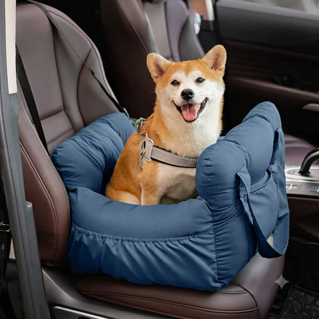 Large Dog Car Seat with Safety Straps and Washable Removable Cover