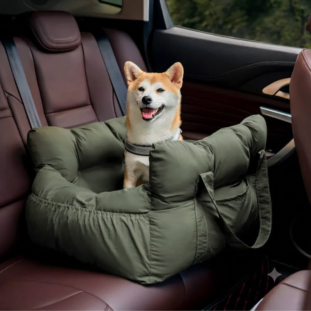 Large Dog Car Seat with Safety Straps and Washable Removable Cover
