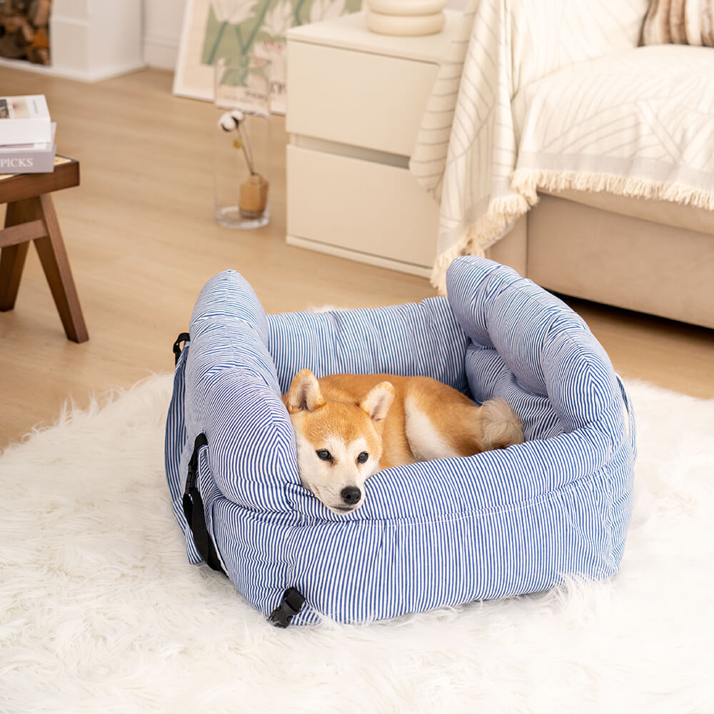 Large Dog Car Seat with Safety Straps and Washable Removable Cover