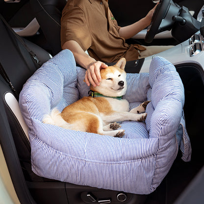 Large Dog Car Seat with Safety Straps and Washable Removable Cover