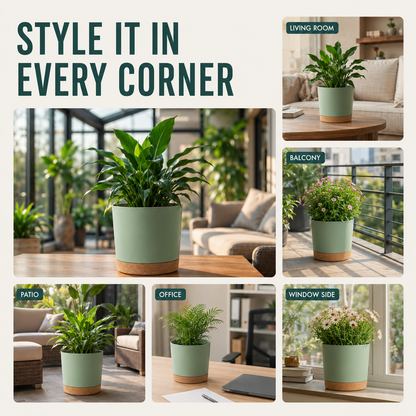 Large Lightweight Plant Pot with Drainage Holes for Indoor and Outdoor Use