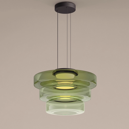 Layered Glass LED Pendant Light
