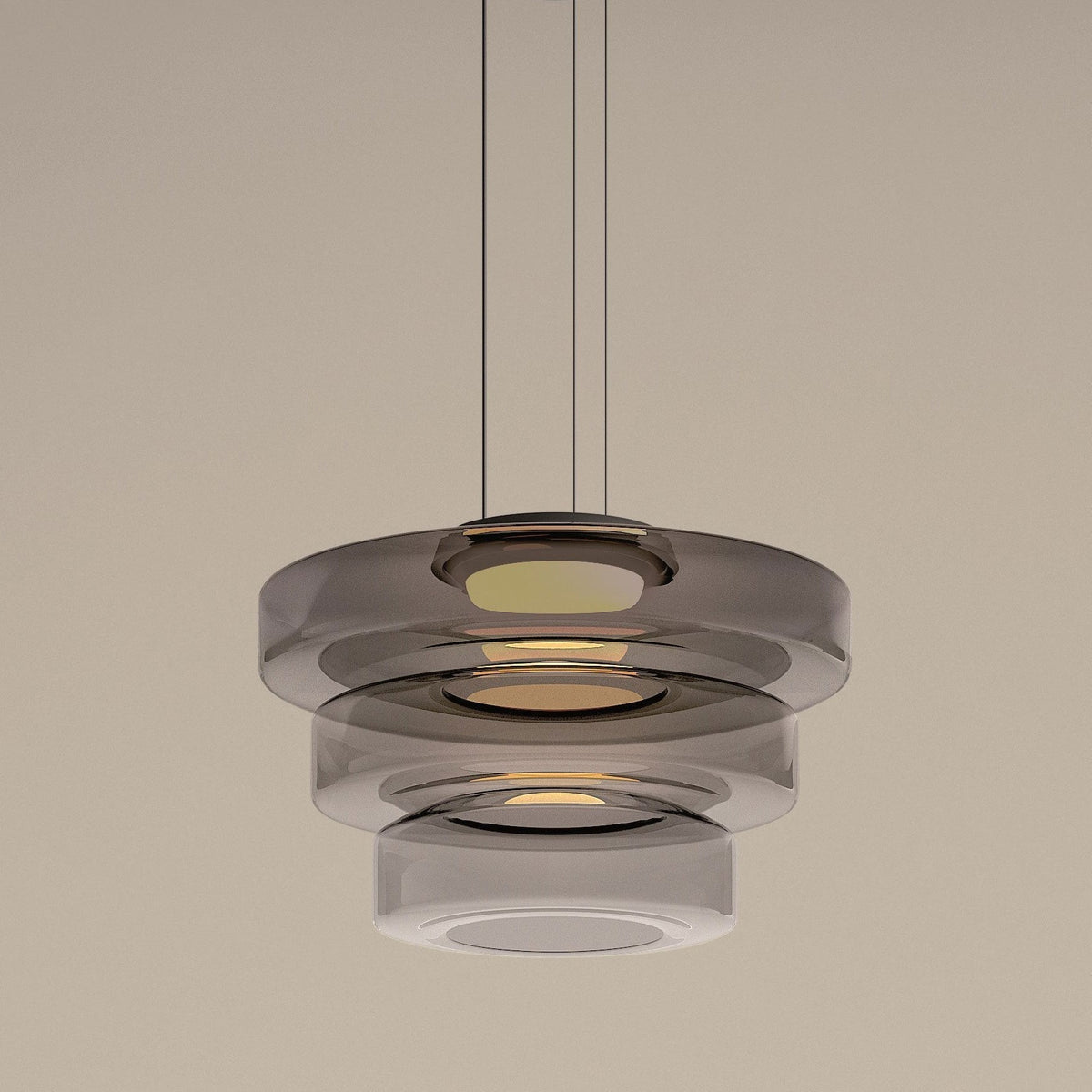 Layered Glass LED Pendant Light