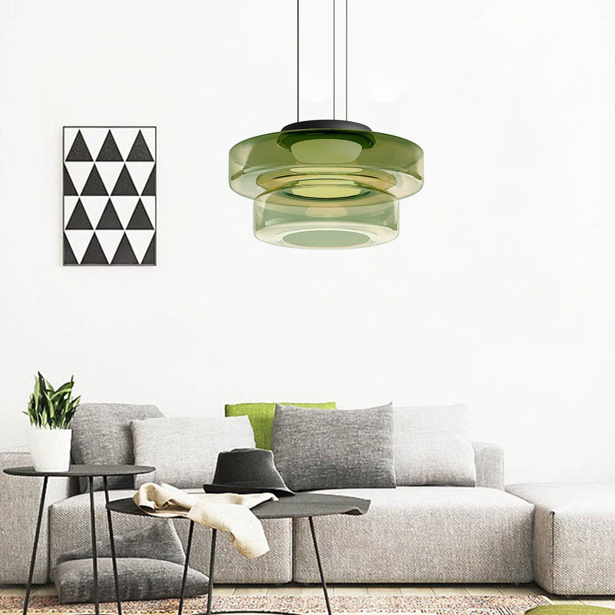 Layered Glass LED Pendant Light