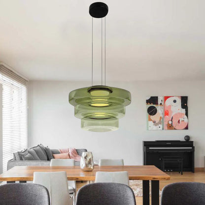 Layered Glass LED Pendant Light
