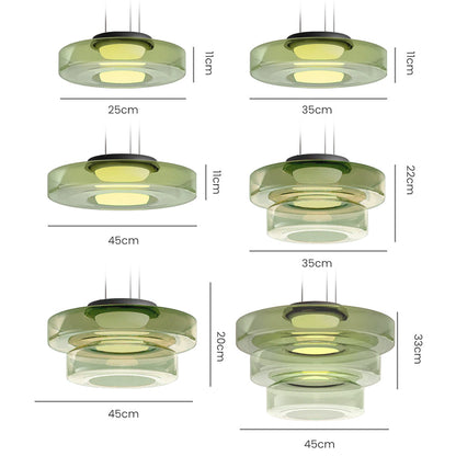 Layered Glass LED Pendant Light
