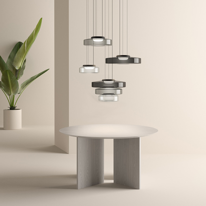 Layered Glass LED Pendant Light