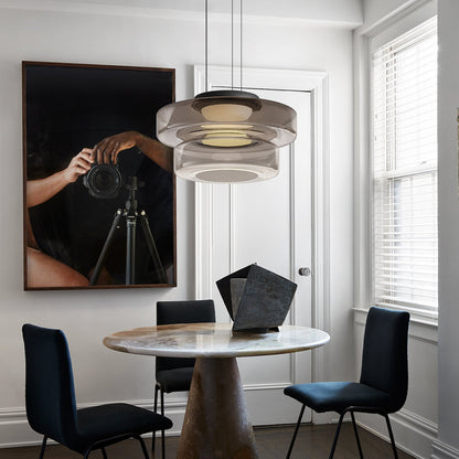 Layered Glass LED Pendant Light