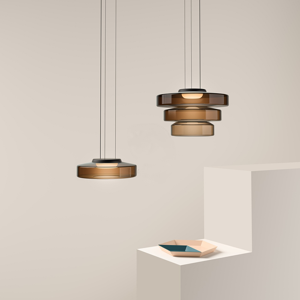 Layered Glass LED Pendant Light