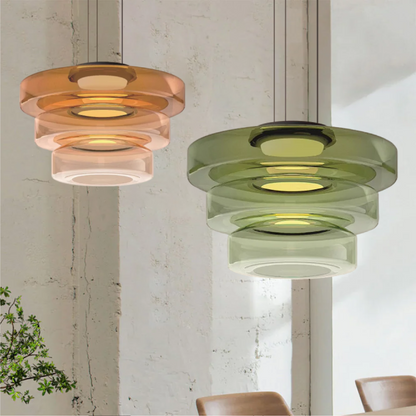 Layered Glass LED Pendant Light