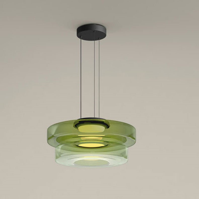 Lampada LED a sospensione in vetro stratificato con sospensione regolabile