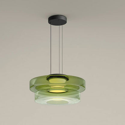 Lampada LED a sospensione in vetro stratificato con sospensione regolabile