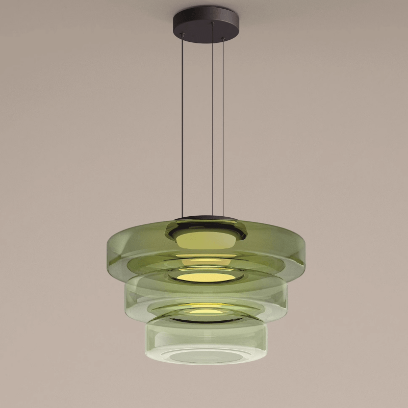 Lampada LED a sospensione in vetro stratificato con sospensione regolabile