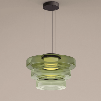 Lampada LED a sospensione in vetro stratificato con sospensione regolabile