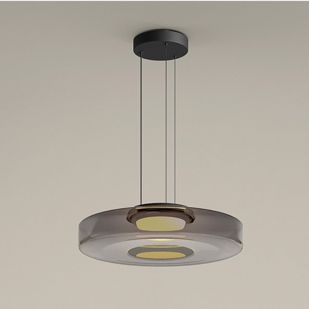 Lampada LED a sospensione in vetro stratificato con sospensione regolabile