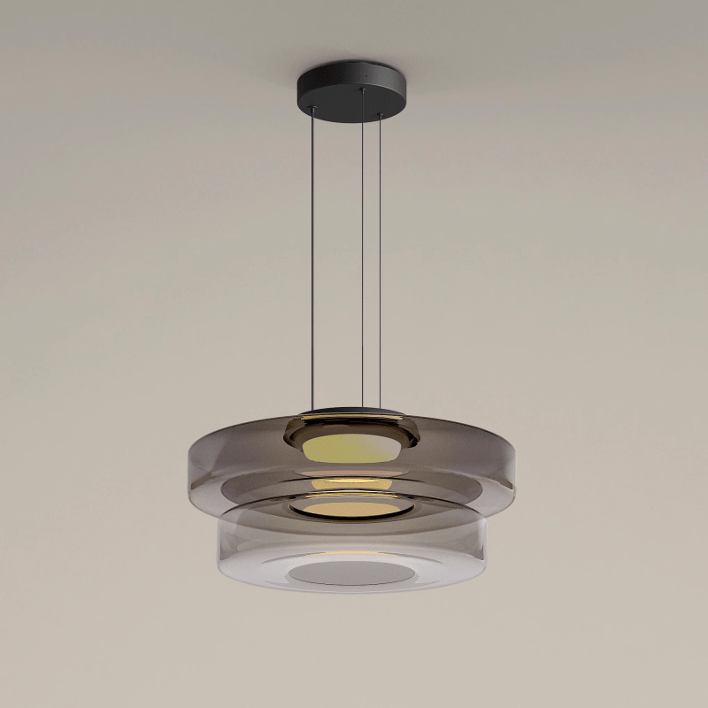 Lampada LED a sospensione in vetro stratificato con sospensione regolabile