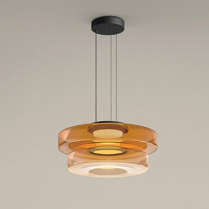 Lampada LED a sospensione in vetro stratificato con sospensione regolabile