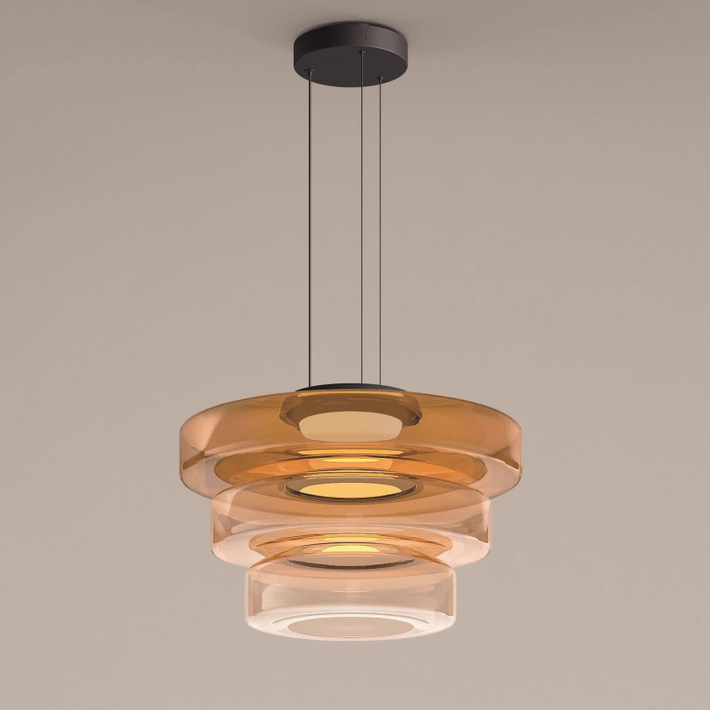 Lampada LED a sospensione in vetro stratificato con sospensione regolabile
