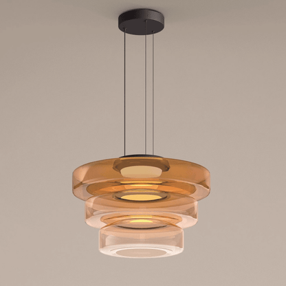 Lampada LED a sospensione in vetro stratificato con sospensione regolabile