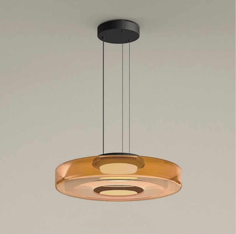 Lampada LED a sospensione in vetro stratificato con sospensione regolabile