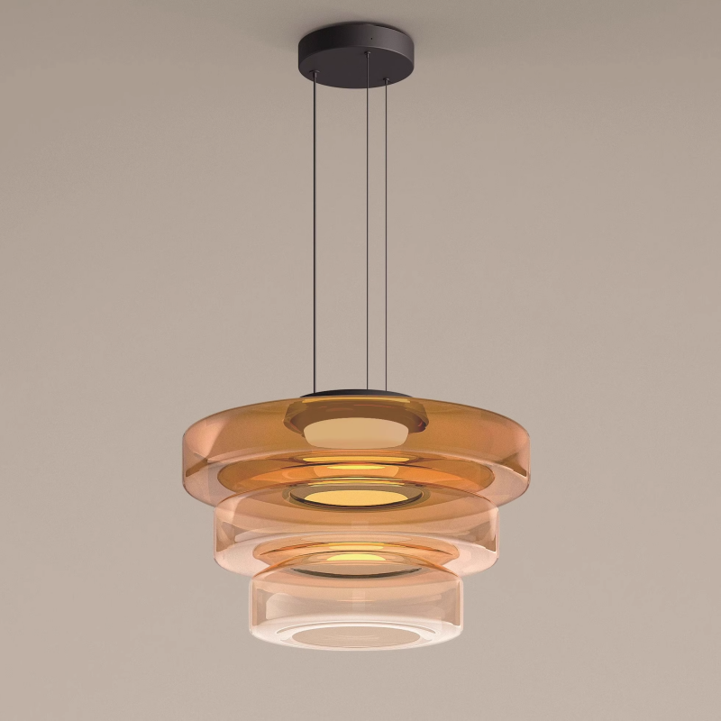 Layered Glass LED Pendant Light