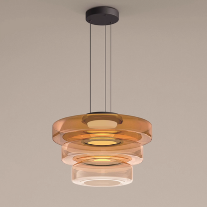 Layered Glass LED Pendant Light