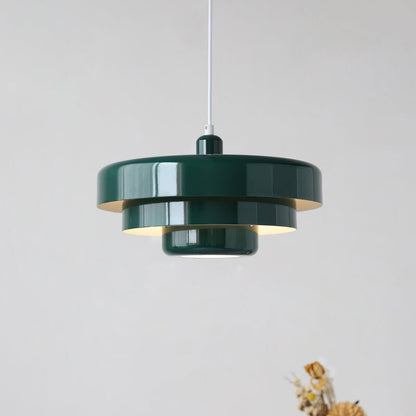 Layered Metal Pendant Light with E27 Socket