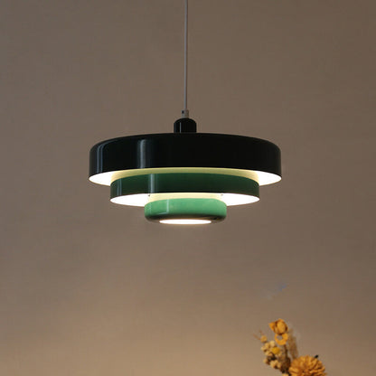 Layered Metal Pendant Light with E27 Socket