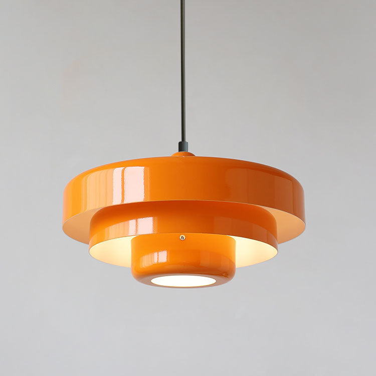 Layered Metal Pendant Light with E27 Socket