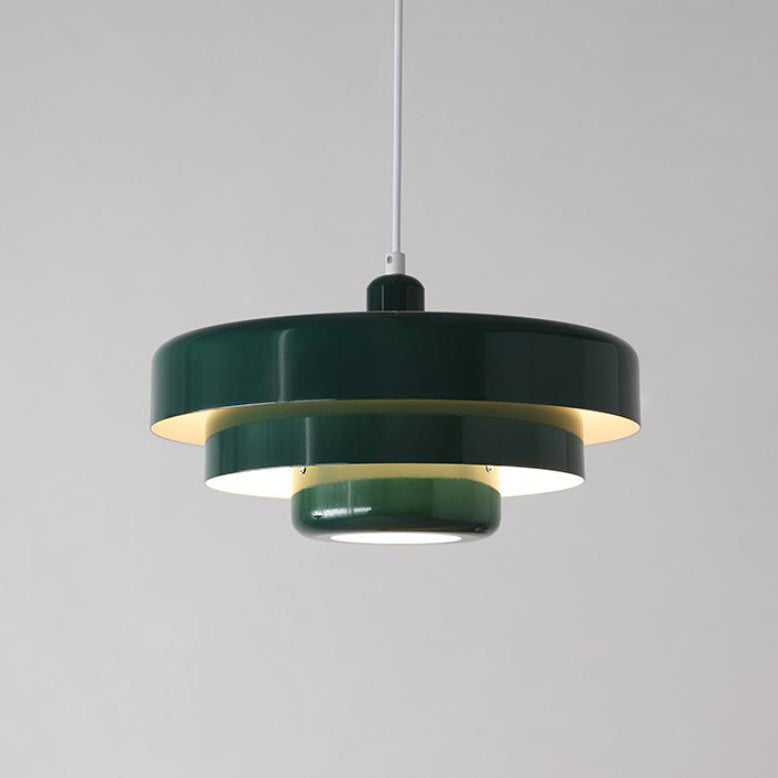 Layered Metal Pendant Light with E27 Socket