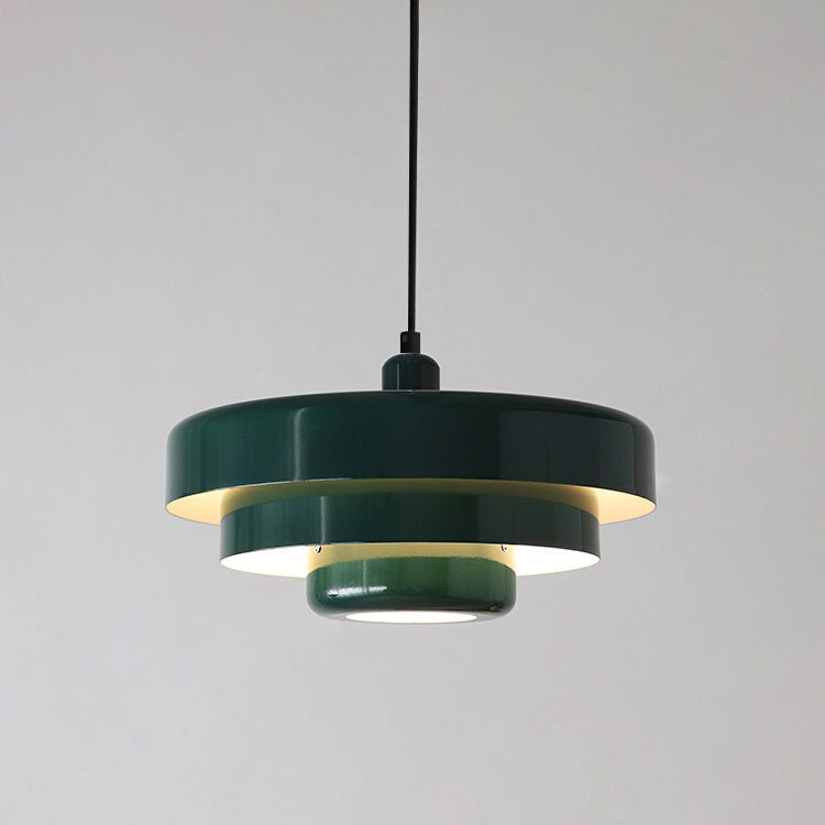 Layered Metal Pendant Light with E27 Socket