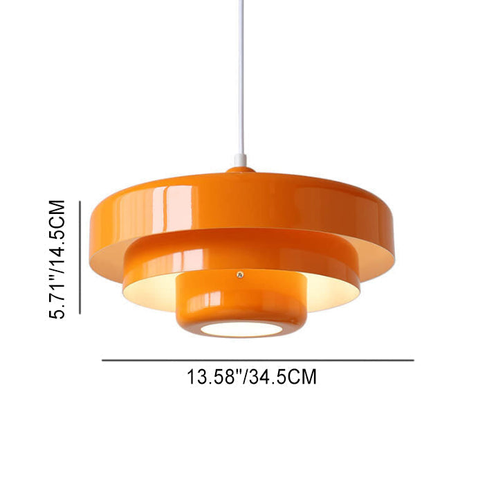 Layered Metal Pendant Light with E27 Socket