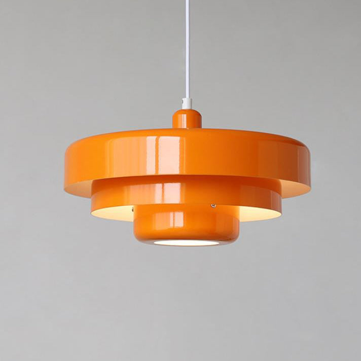 Layered Metal Pendant Light with E27 Socket