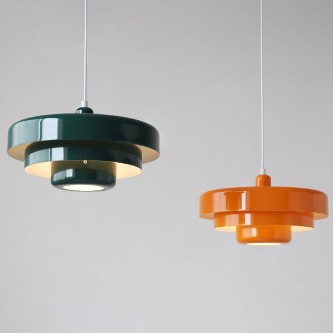 Layered Metal Pendant Light with E27 Socket